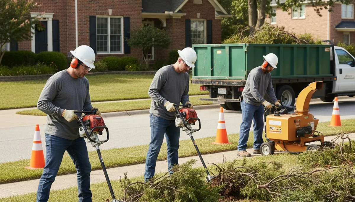 Kissimmee, FL arborists removing overgrown shrubs for safe, efficient shrub removal service