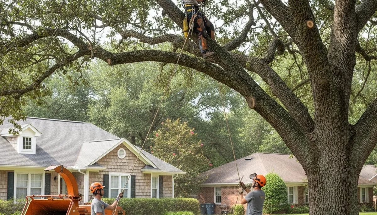 Tree service crew in Kissimmee, FL providing professional tree removal and trimming services