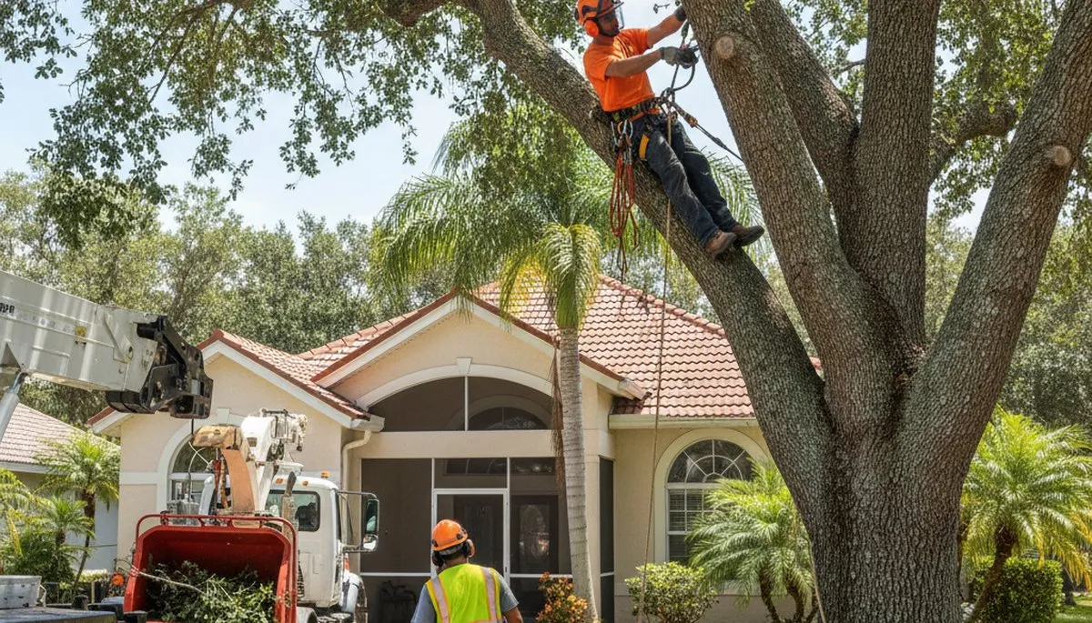 Tree service team in Kissimmee, FL providing safe tree removal and trimming for local properties