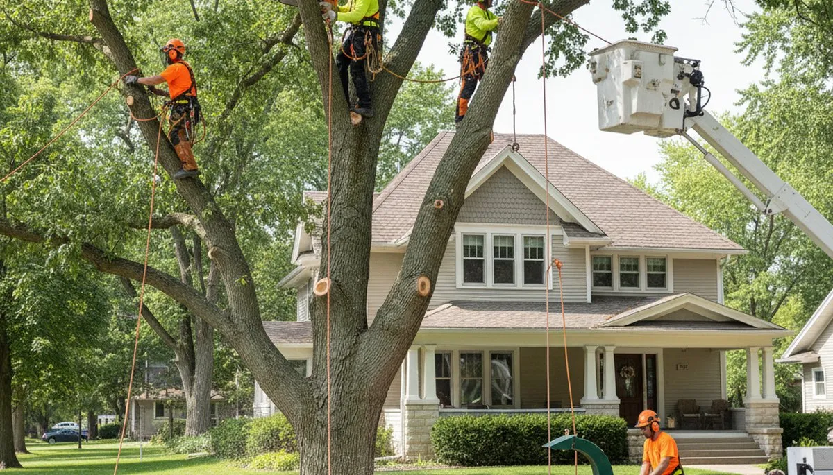Tree service crew in Kissimmee, FL providing professional tree removal and trimming for homes and businesses